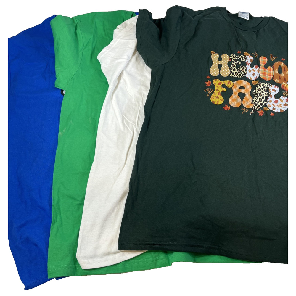 Fall Graphic T Shirt Bundle Large Pumpkin Halloween Lot of 4